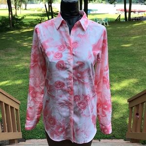 NWT Rose pattern Karl Lagerfeld blouse XS